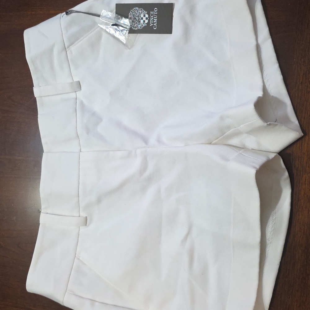 Vince Camuto Cream High Waist Shorts